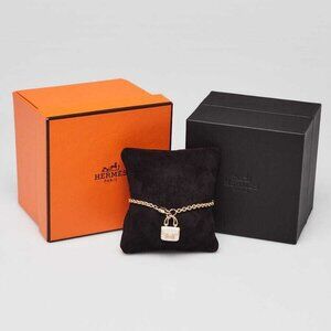 Hermes 18k Rose Gold and Diamond Constance Amulette Bracelet